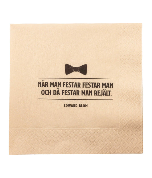 Beige, Servett, 20 pack, 33x33 cm
