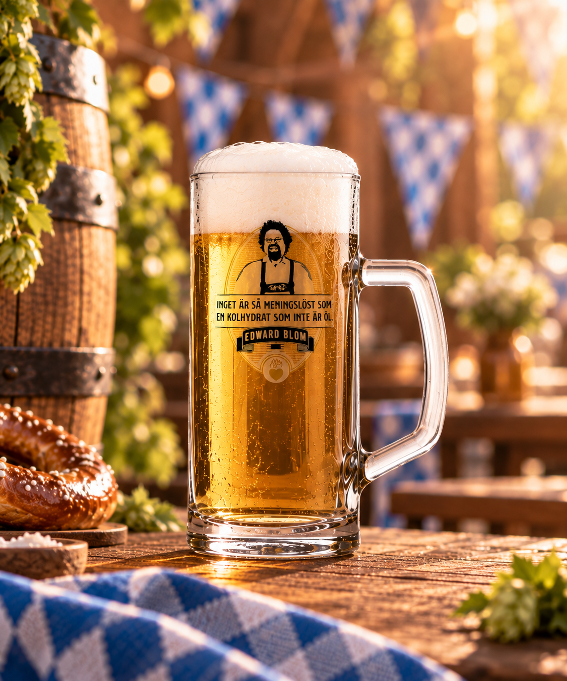 Edward Blom Collection Ölsejdel i Oktoberfest miljö